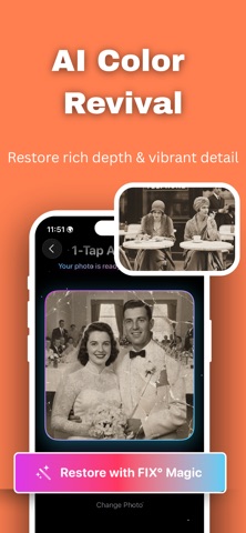 AI FIX°: Restore Old Photos iPhone screenshot