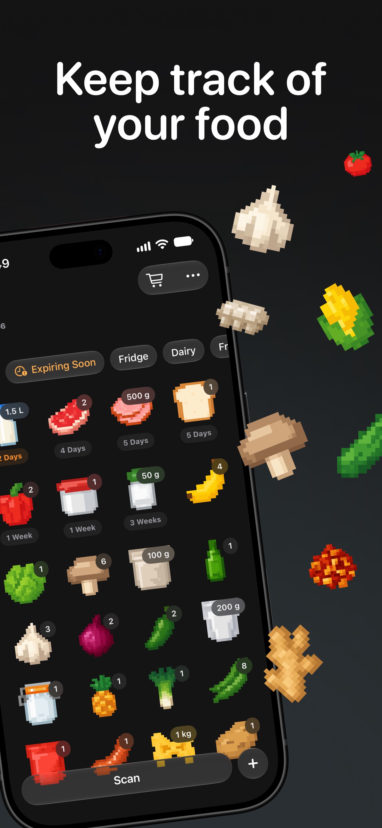 Screenshot 1 of Pixel Pantry: Food Inventory