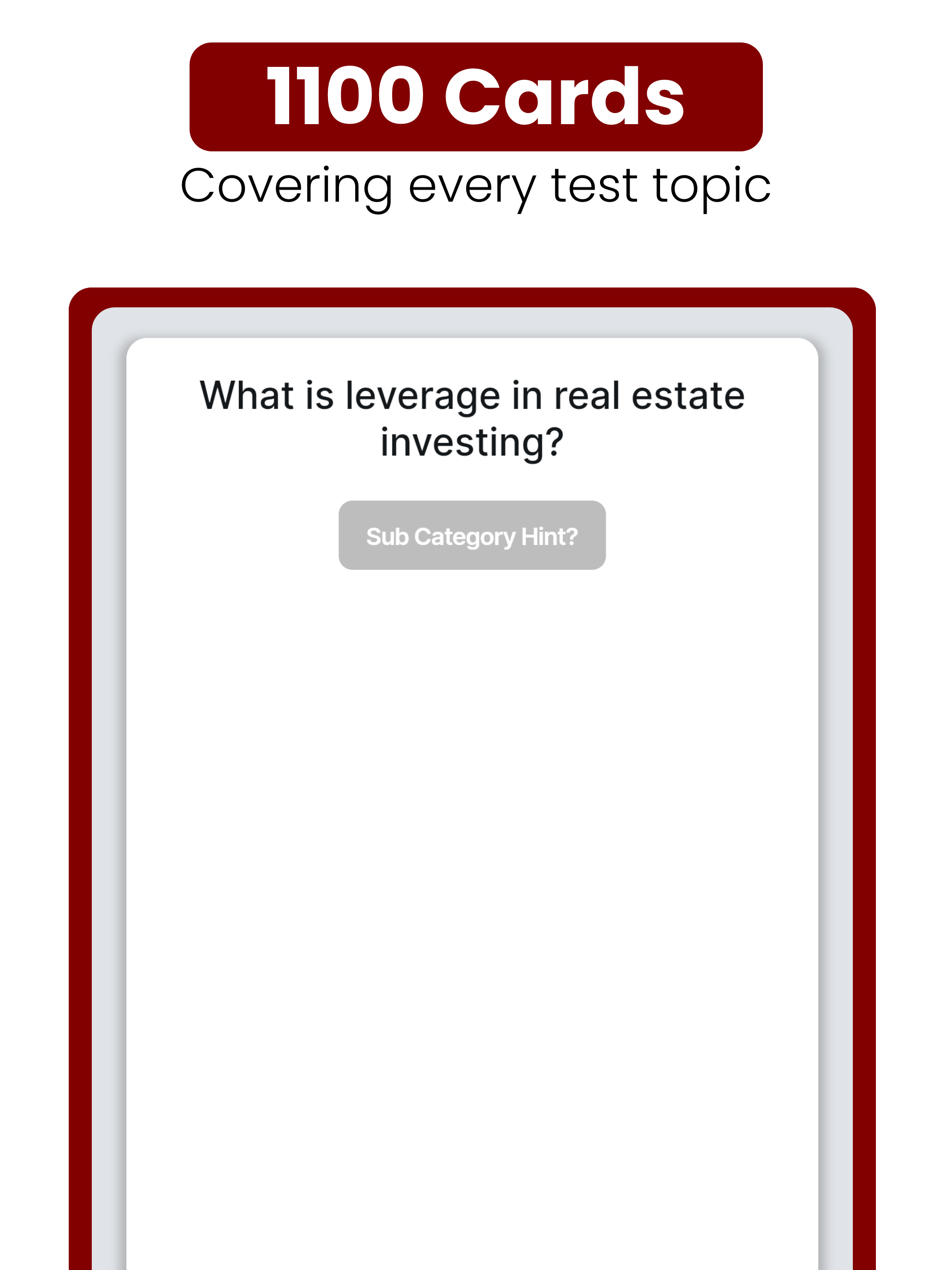 Real Estate Exam Flashcards