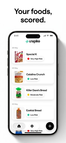 Unspike - Glucose Food Scanner iPhone screenshot