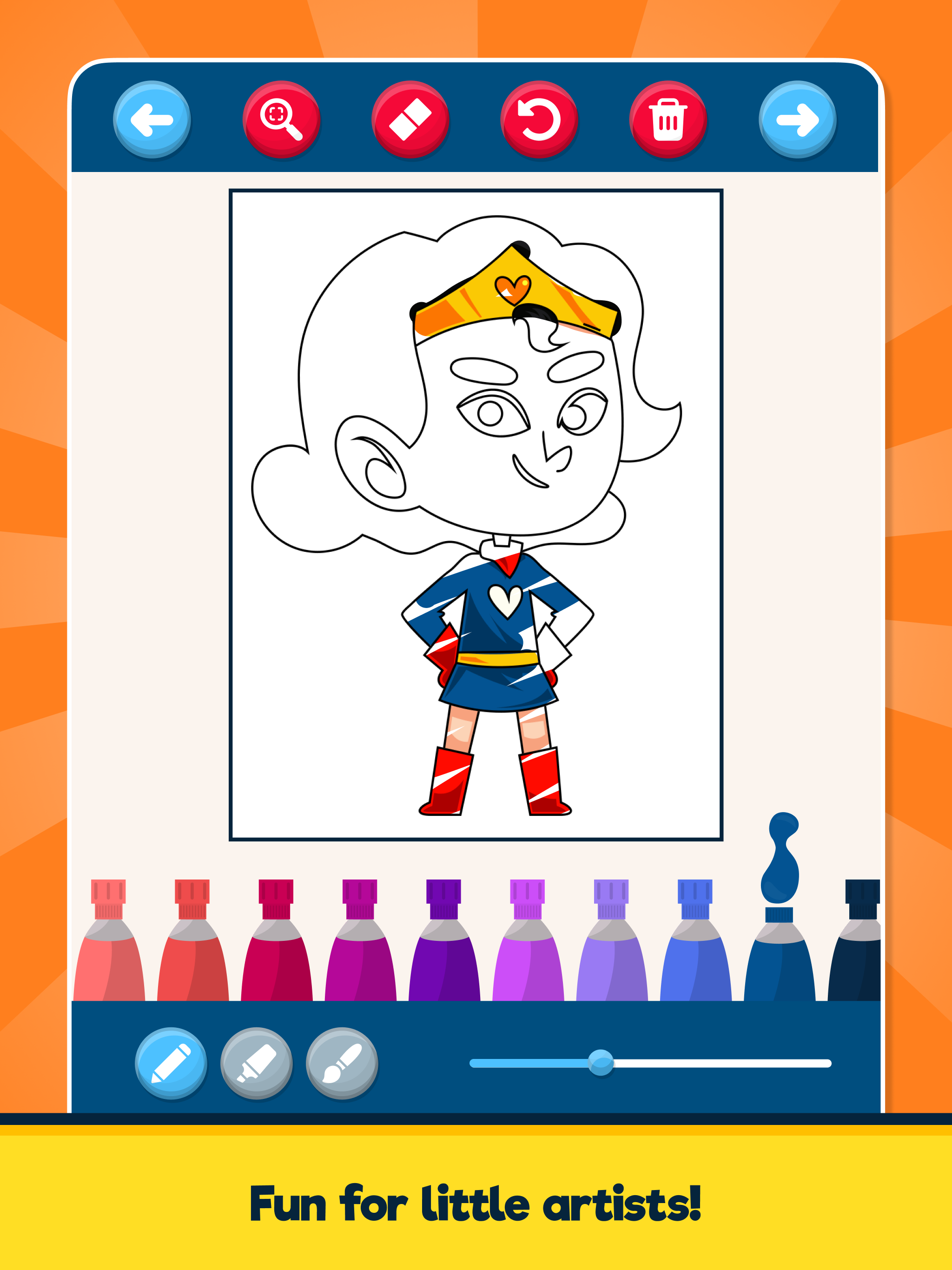 Super heroes drawing pages app screenshot 8