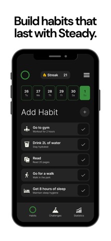 Steady: Habit & Streak Tracker screenshot