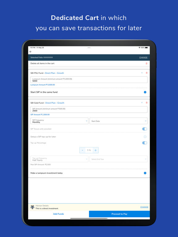 SBIMF InvestEasy iPad screenshot 5 - Finance app