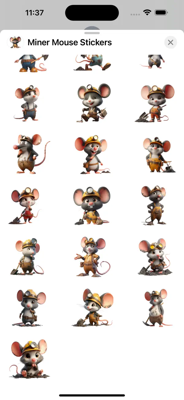 Screenshot #3 pour Miner Mouse Stickers