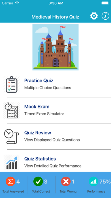 Screenshot #1 pour Medieval History Quiz