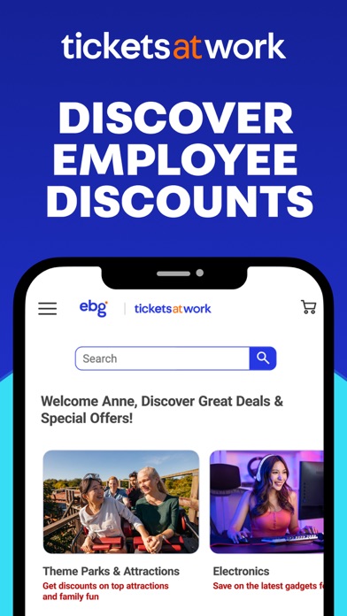TicketsatWork: Employee Perks iPhone screenshot 1 - Shopping app