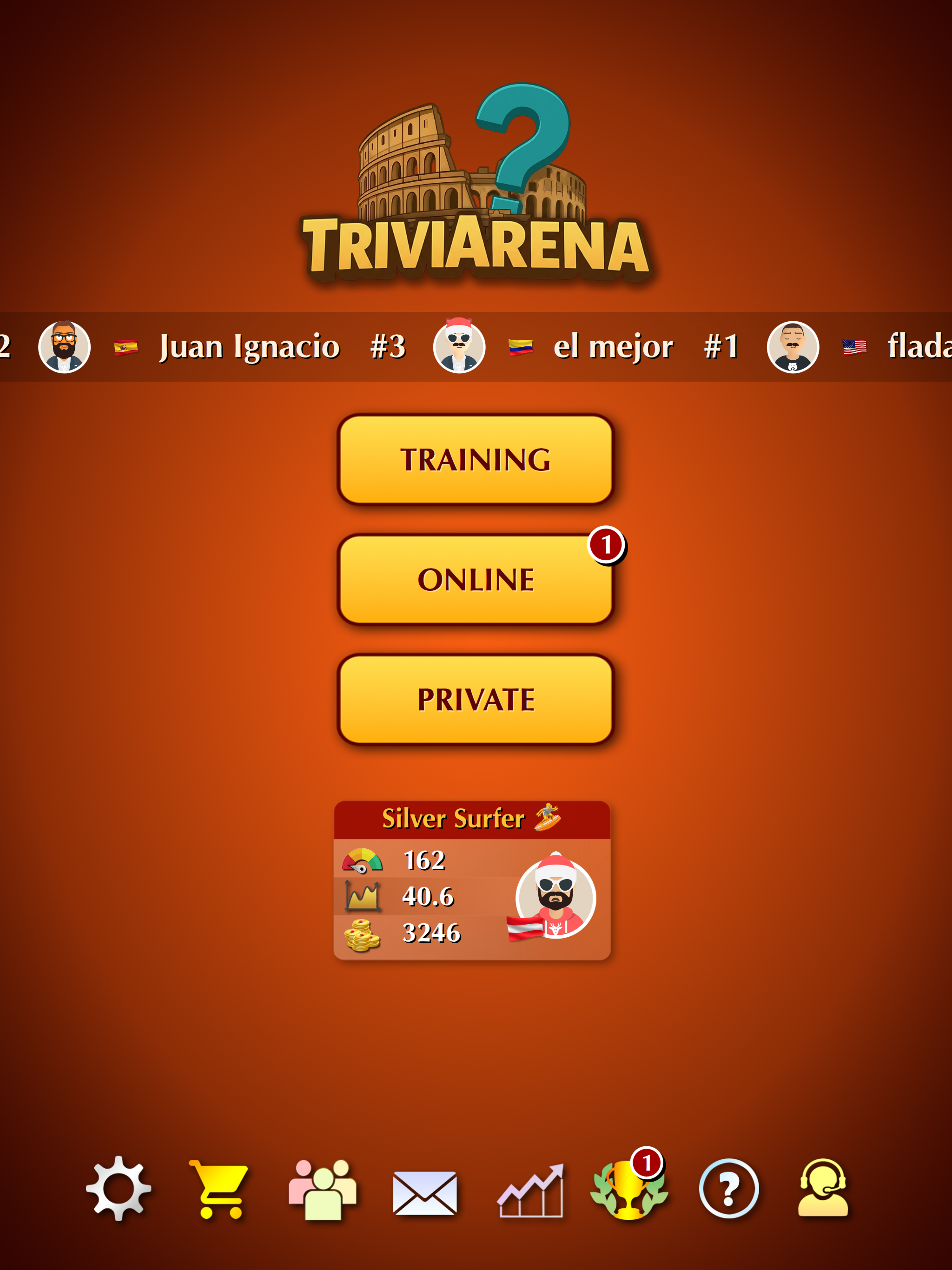 Triviarena Live Online Quiz