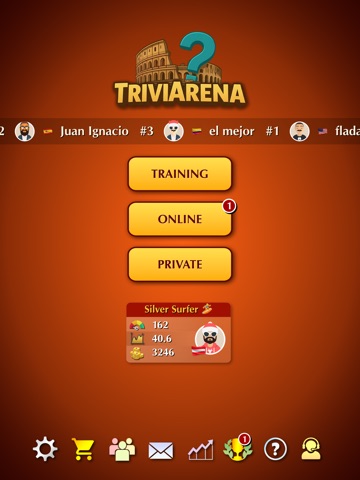 Triviarena Live Online Quiz iPad screenshot