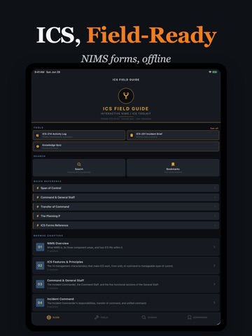 ICS Field Guide iPad screenshot