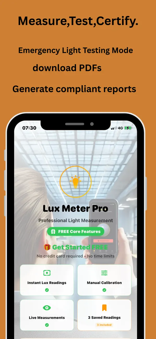 Screenshot #1 pour Lux Meter Pro - Testeur de