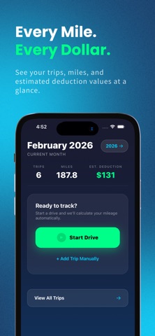 Easy Mileage Tracker & Tax Log iPhone screenshot