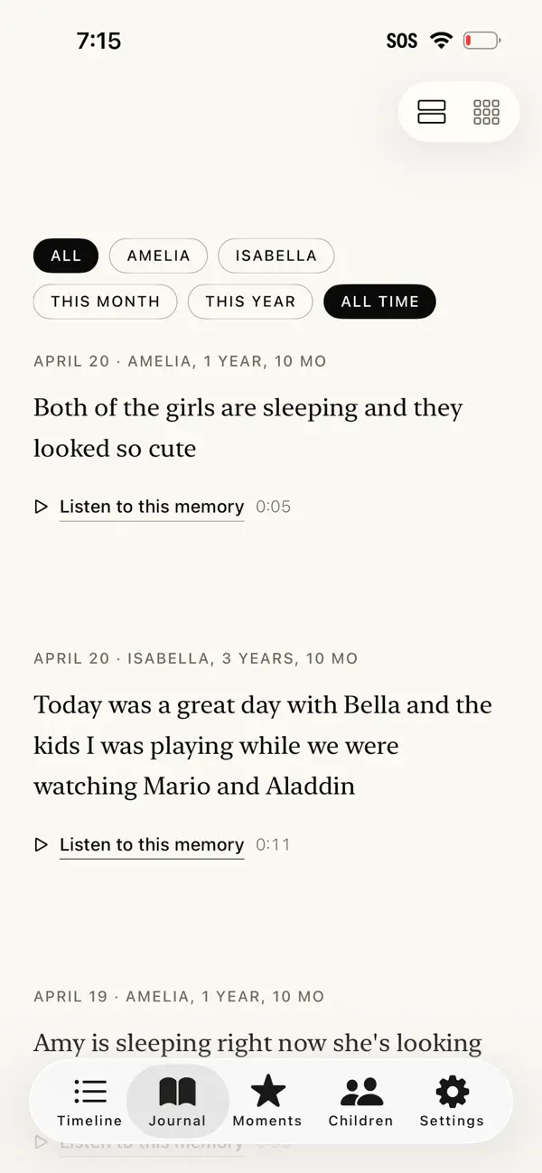 Screenshot #3 pour Baby Diary: Voice Journal