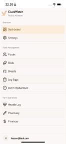 Chicken Egg Tracker Logging screenshot
