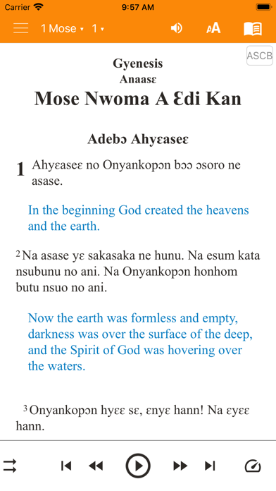 Asante Twi Bible Screenshot