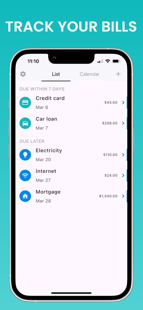 Bills: Organizer & Reminder - Finance App | MWM