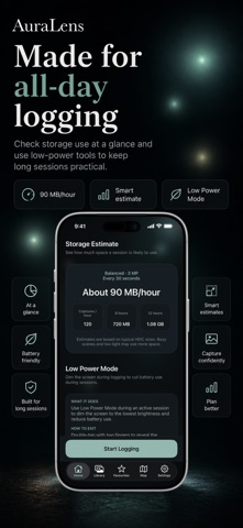 AuraLens Lifelogging のスクリーンショット