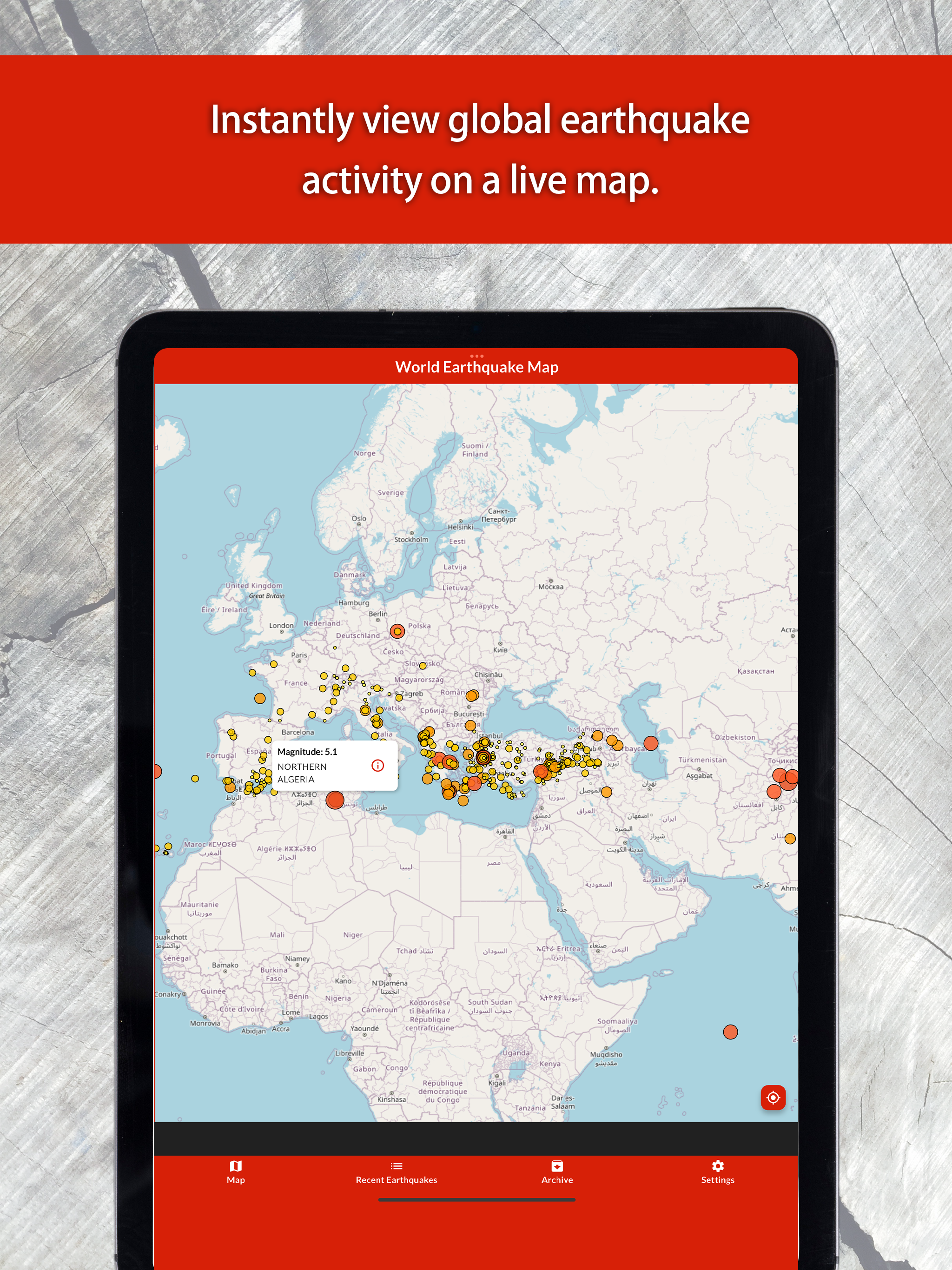 Earthquake Alert Tracker Map - Reviews, Revenue and Downloads - Apple ...