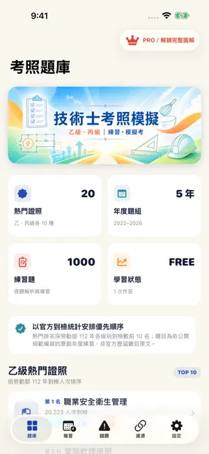 技術士考照模擬 PRO screenshot 1