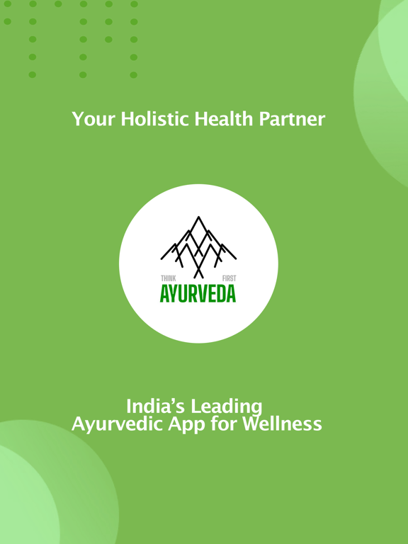 ThinkAyurvedaFirst iPad screenshot 1 - Medical app