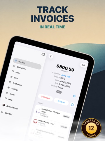 Invoice for Business iPad screenshot