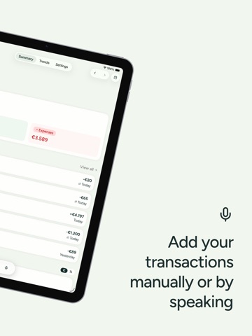 Trace: Expense Tracker iPad screenshot