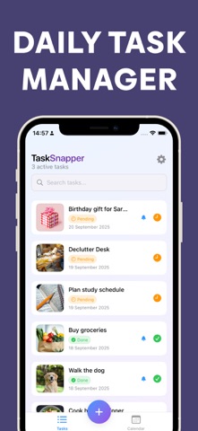 Daily task manager:TaskSnapper screenshot