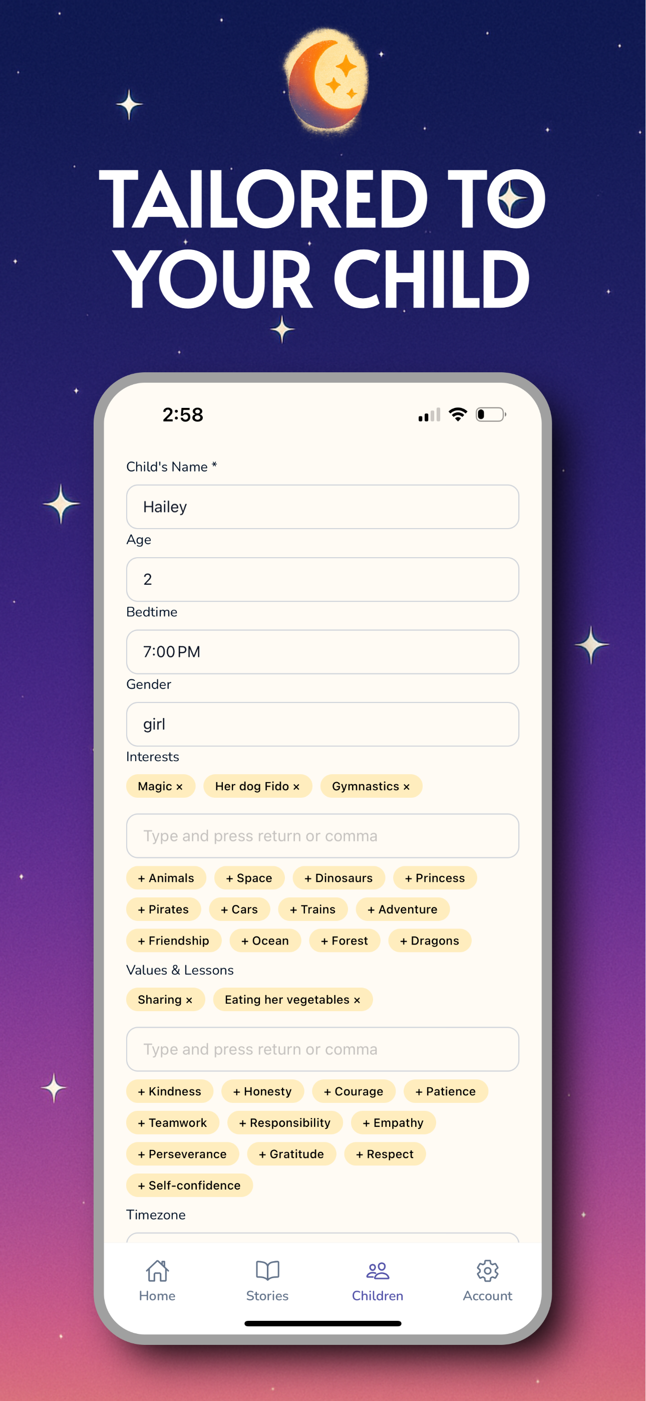 Snory: Create Bedtime Stories