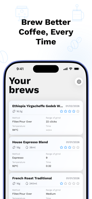 Beanwise: Coffee Brew Tracker Screenshot 1 of 6