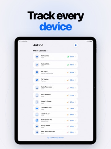 AirFind: Find Lost Earbuds iPad screenshot