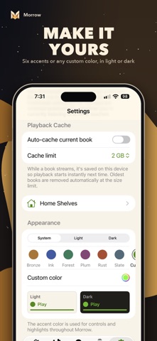Morrow Audiobook Player iPhone screenshot 5