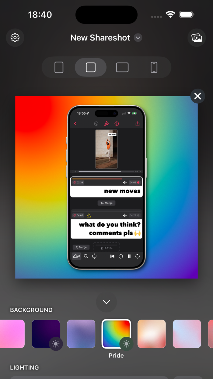 Frame Screenshots Shareshot