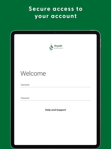 Riyadh Financial Mobile Access iPad screenshot