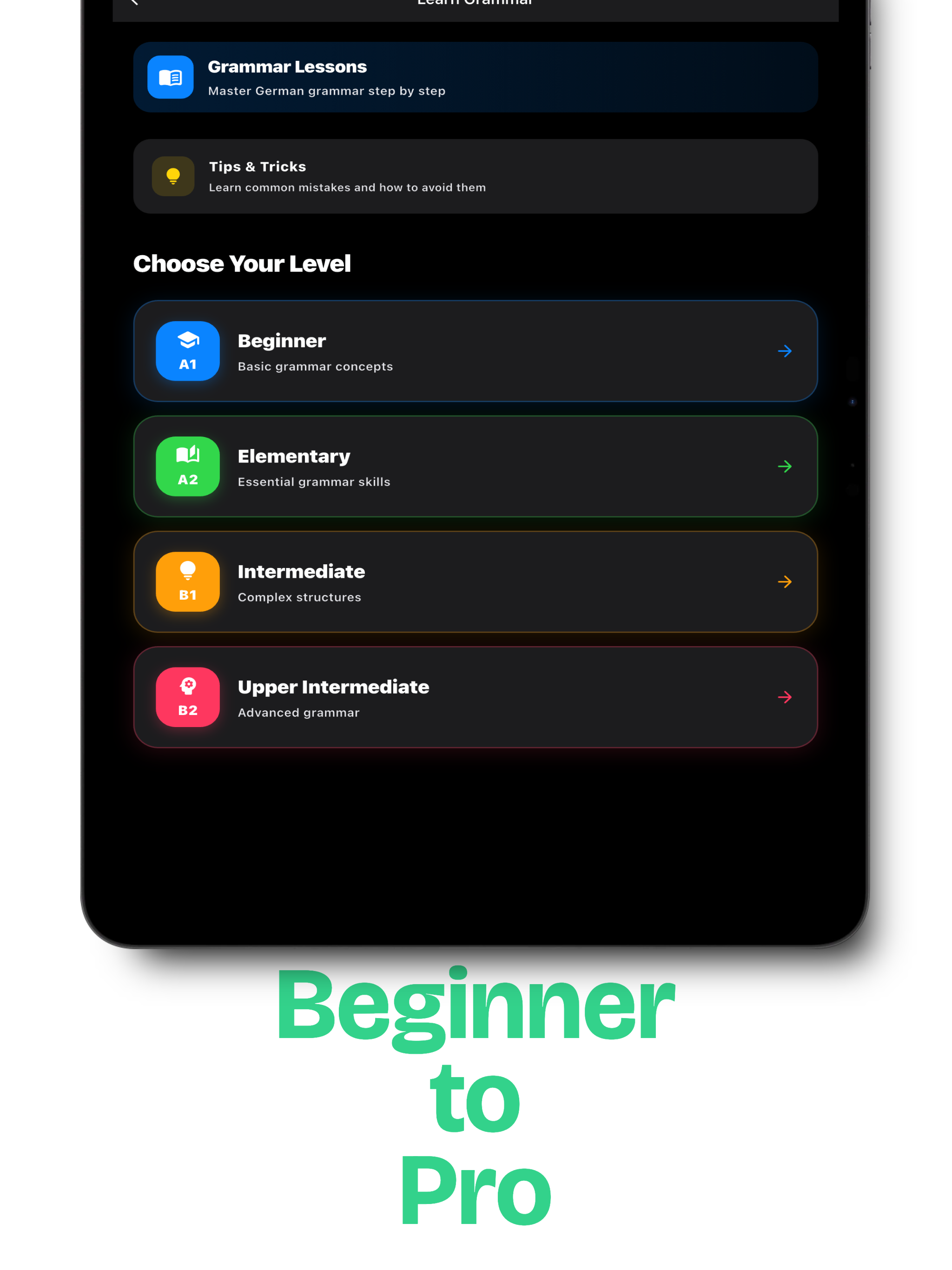 Learn German Grammar A1-B2 screenshot 8