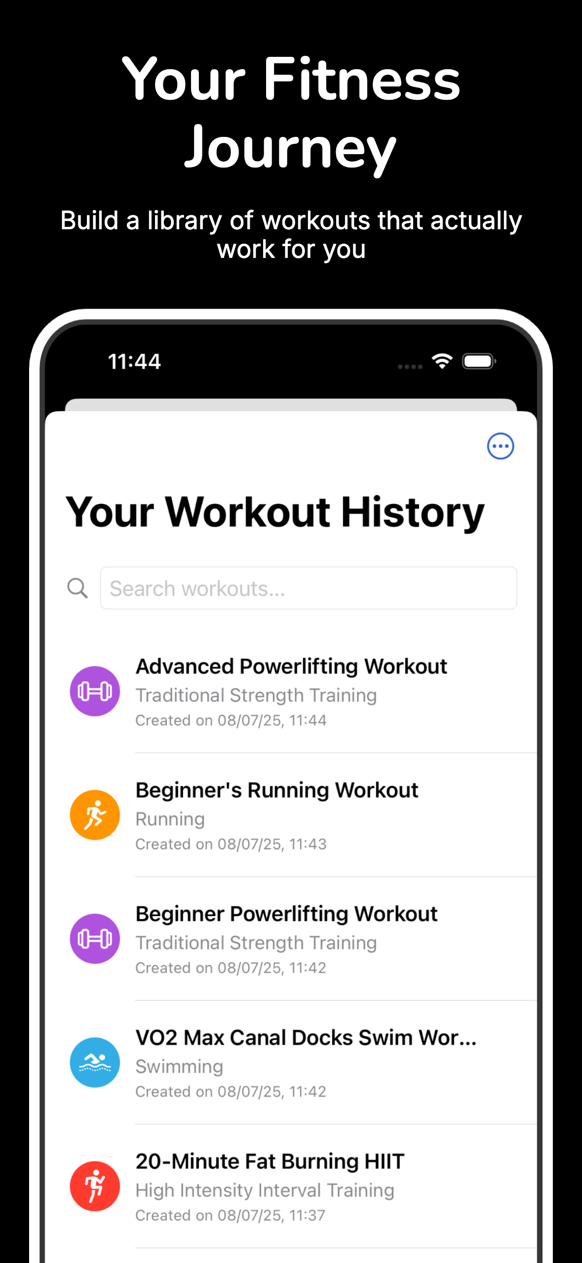 Haptic Fit - Workout Builder