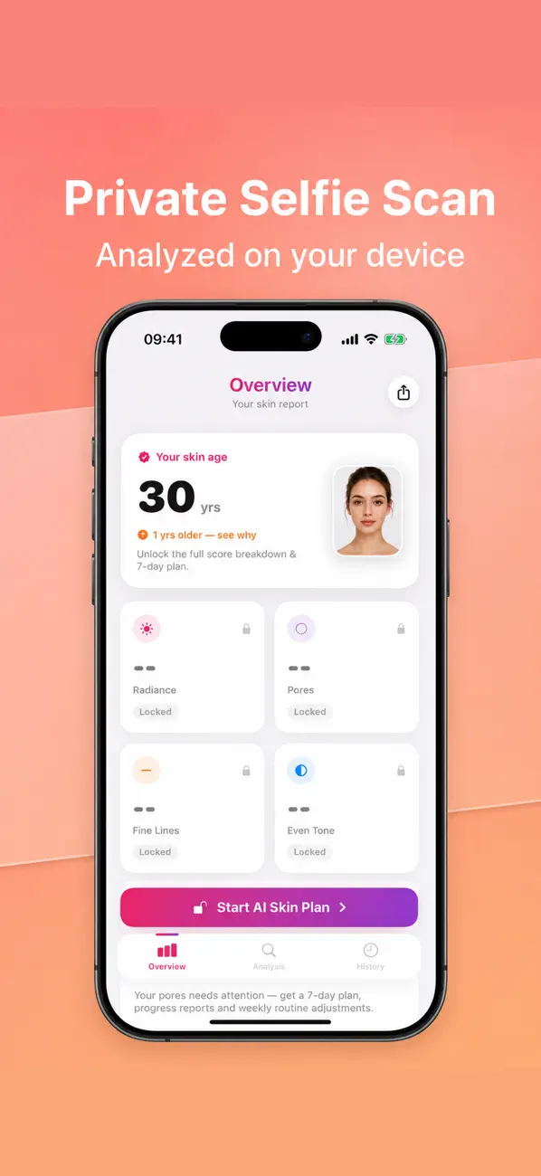 Screenshot #1 pour SkinAI: AI Skin Scanner