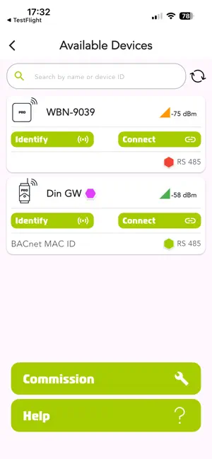 W-BACnet screenshot 2