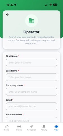 The Van App Driver screenshot