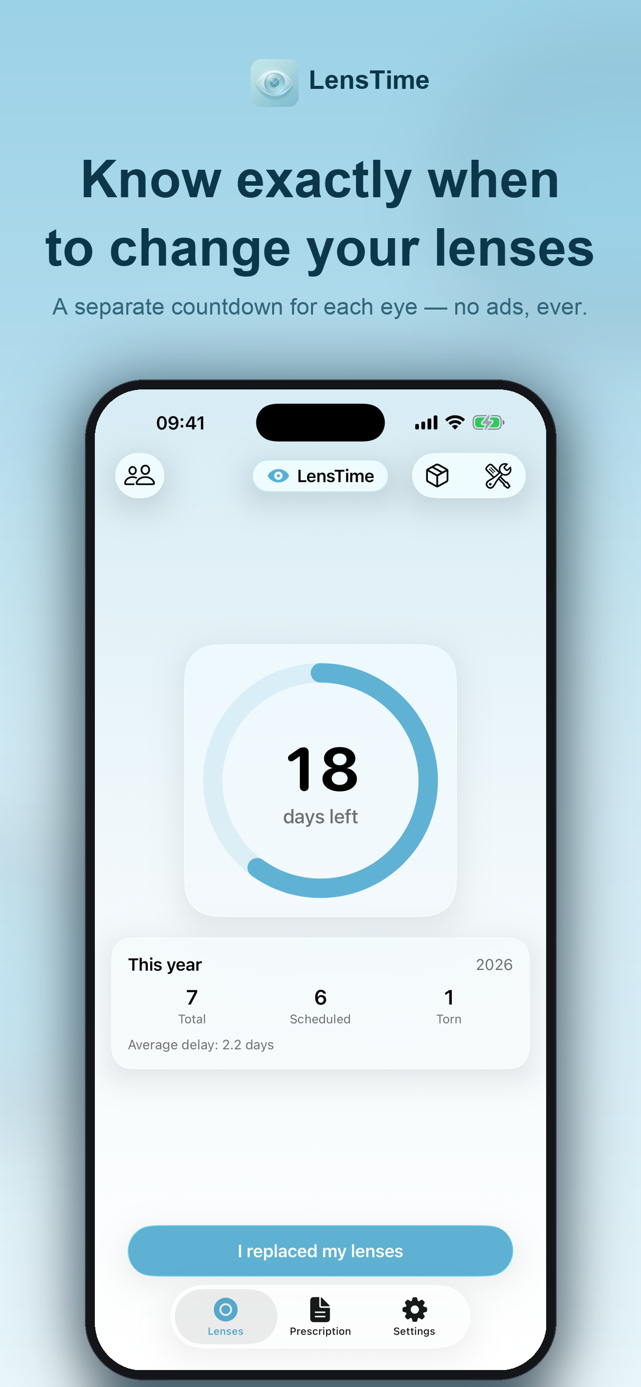 LensTime: Contact Lens Tracker screenshot 2