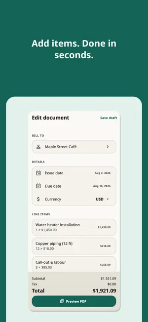 Billora — Invoice Maker screenshot 2
