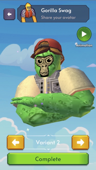 Gorilla Swag Avatar App Screenshot