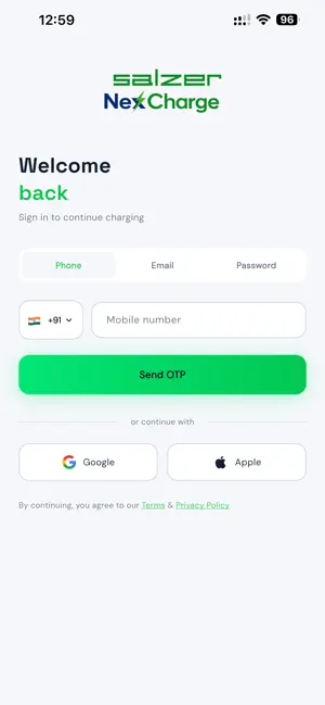 Salzer NexCharge screenshot 2