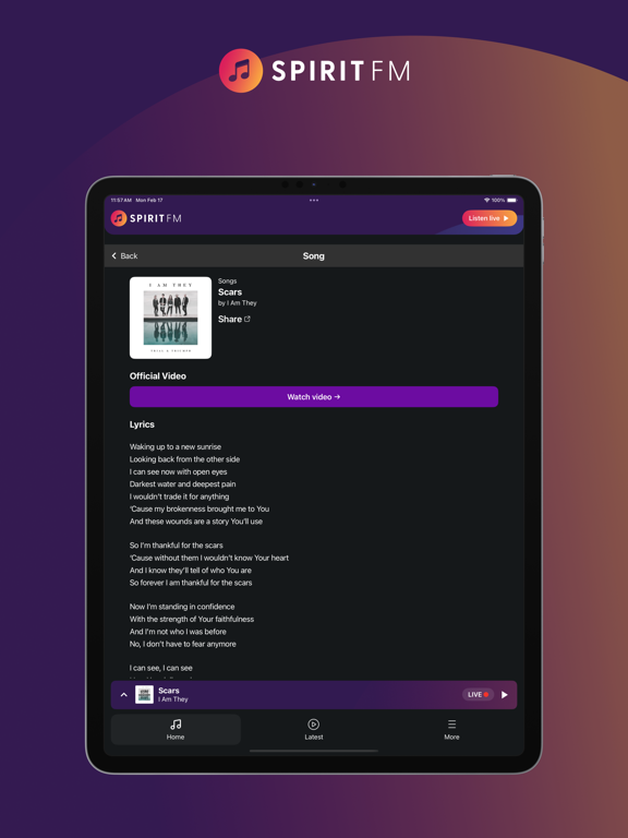 Spirit FM - Missouri iPad screenshot 5 - Music app