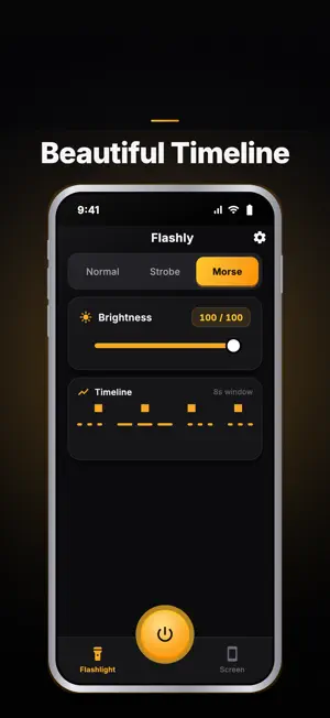Flashly - Morse & Strobe Light screenshot 4