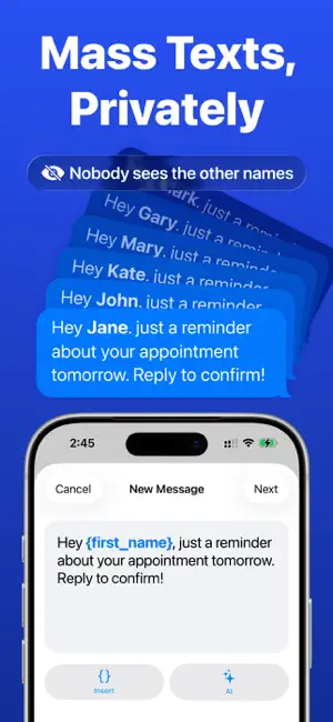 Mass Text & Group SMS: Sendr screenshot 1