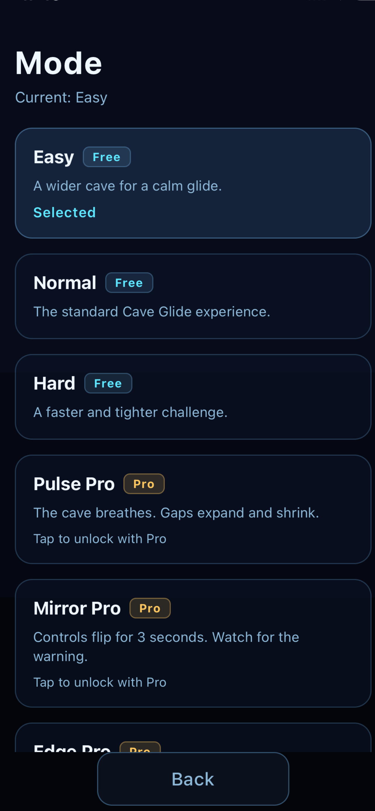 Cave Glide:one-tap Game screenshot 2