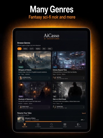 AiCasso AI Adventures iPad screenshot