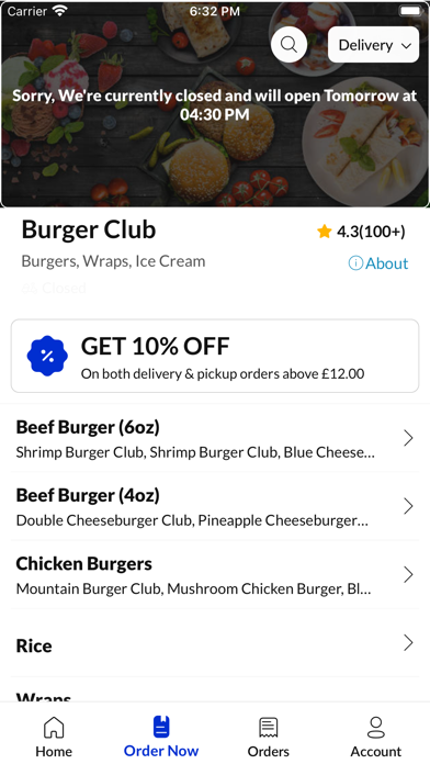Burger Club Screenshot