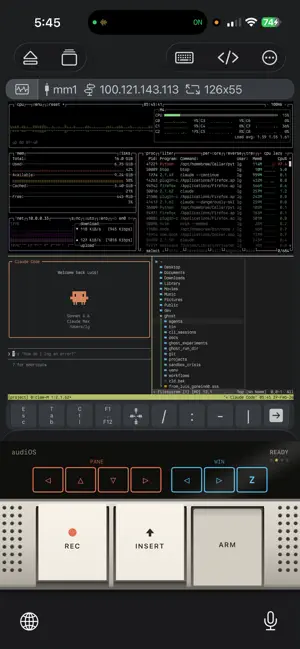 audiOS Terminal Keyboard screenshot 2