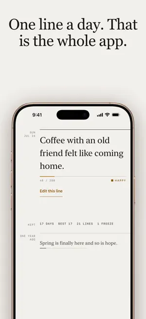Micro Journal: One Line a Day screenshot 1