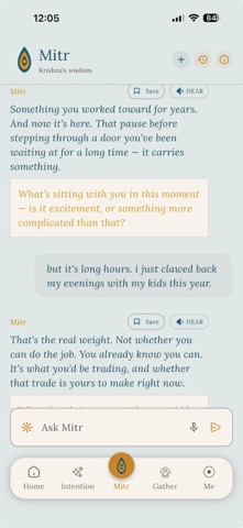 Mitr: Wisdom Companion iPhone screenshot